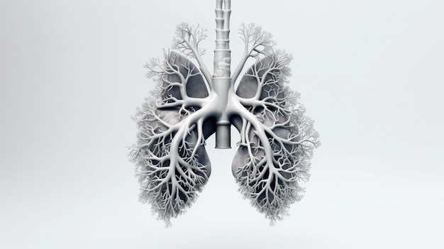 Human lungs and trachea Organ anatomy