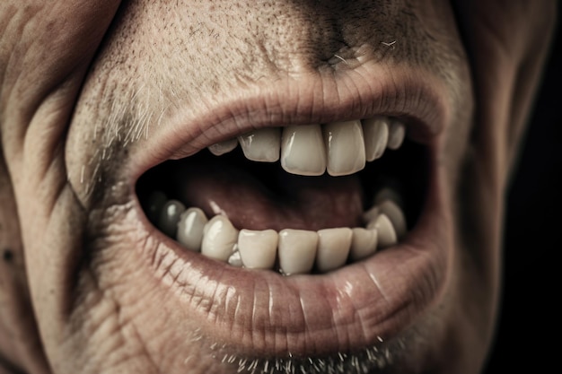 человеческий рот и губы вблизи
