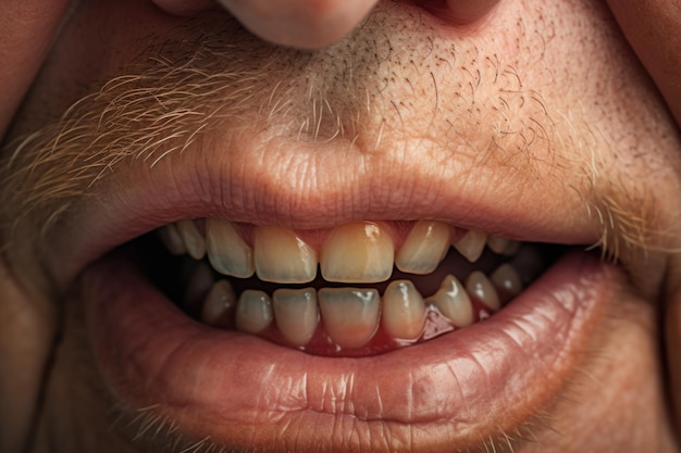 human mouth and lips close up