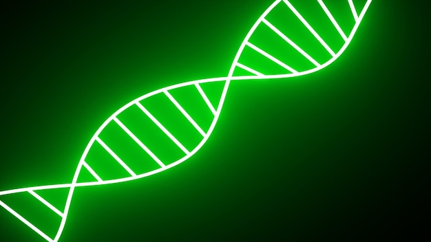 Human neon effect dna string neon dna streng dubbele helix structuur