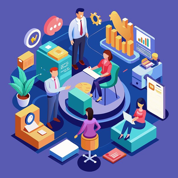 Photo human resource management and hiring concept online work service freelance job interview recruitment agency vector illustration