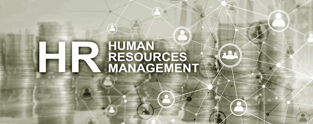 Photo human resource management horizontal mixed media background