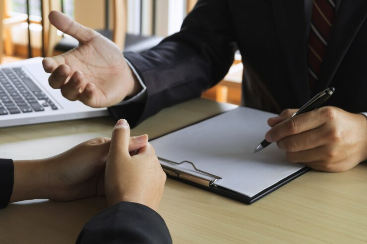 Human Resources Commission interviewing kandidaat voor een baan