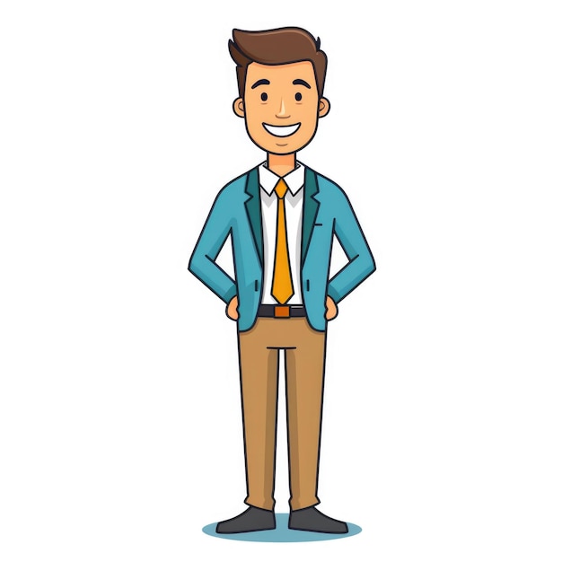 Human Resources Manager isolated cartoon character