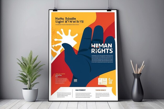 Photo human rights day poster template