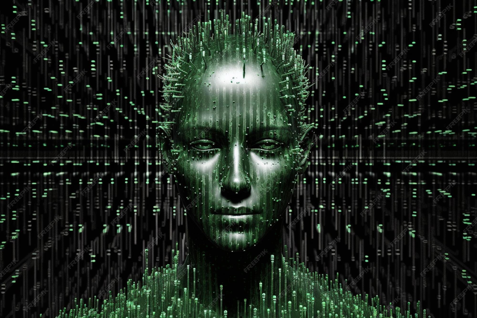 Premium AI Image | human shape made with digital binary codes concept ...