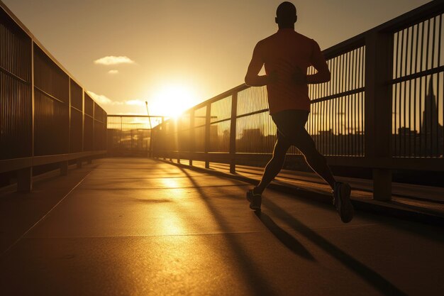 Human shape silhouette jog shoes