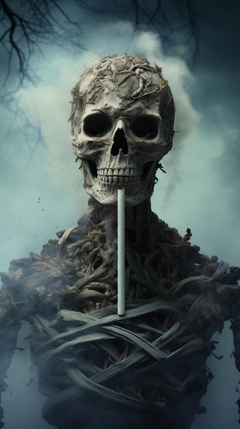 Фото Человеческий скелет 3d-иллюстрация медицинский фон с легкими и костями