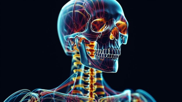 Human skeleton anatomygenerative ai