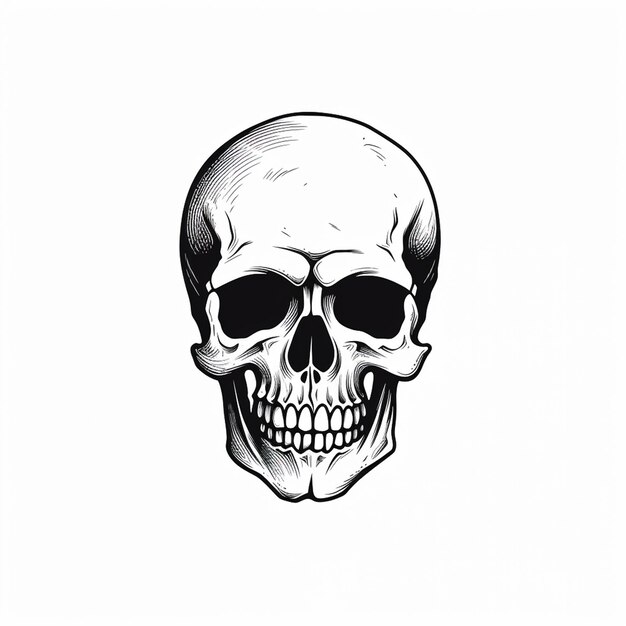 Photo human skull reference human head skeleton miner skull logo snake skull realistic hand drawing