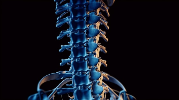 Foto spina dorsale umana generativo ai