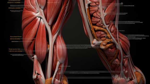 Photo human thigh muscle anatomy