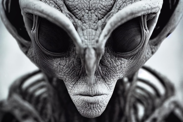 Photo humanoid alien extraterrestrial creature