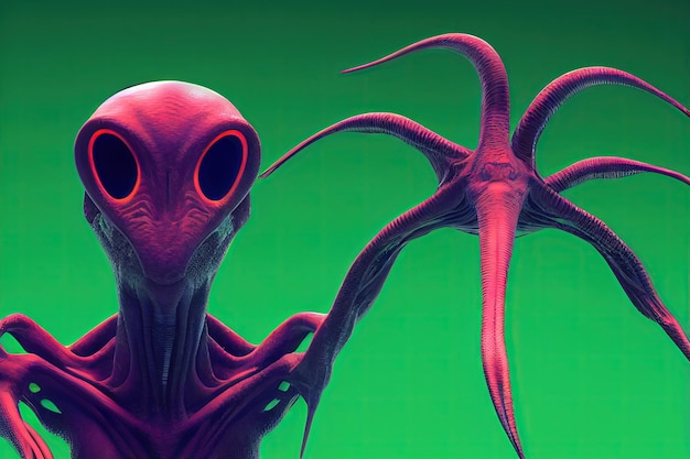 Humanoid alien extraterrestrial creature