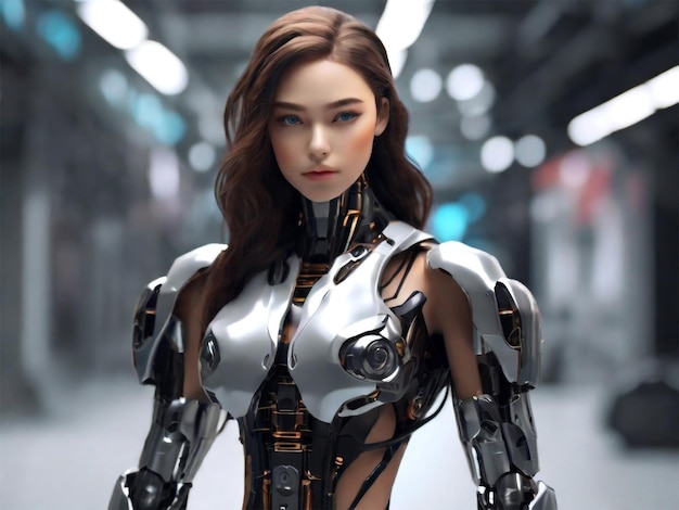 humanoid metallic robot