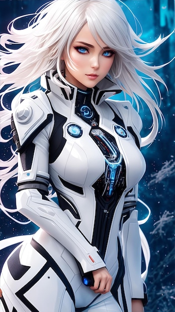 Humanoid robotic girl AI artificial intelligence