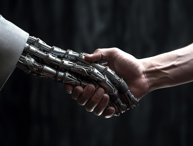 HumanRobot Handshake Advancing Artificial Intelligence Development Exploring the Future of Generative AI