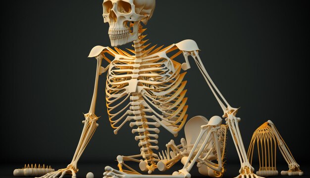 Humans body are skeletons brief history illustration picture Ai generated art