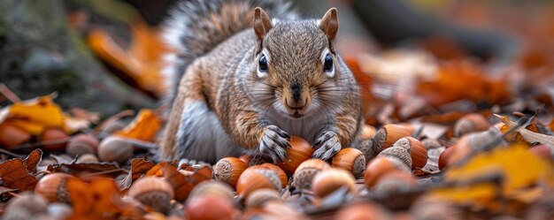 Humble Acorns Scattered On The Forest Floor A Wallpaper