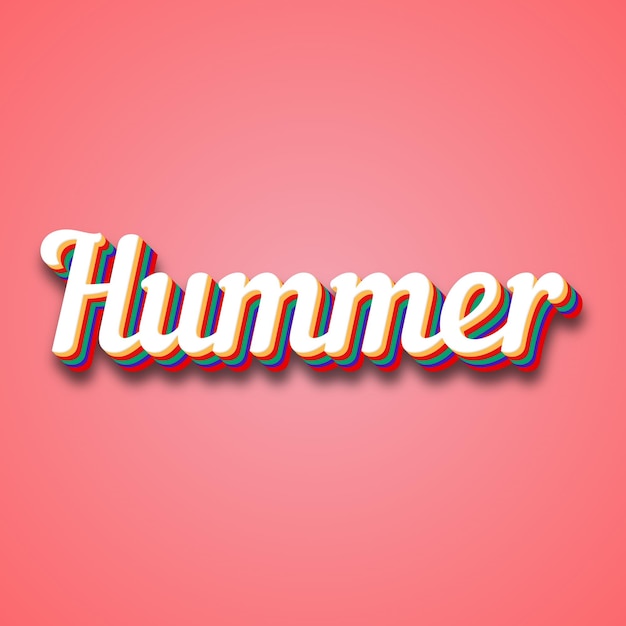 Hummer Text Effect Photo Image Cool