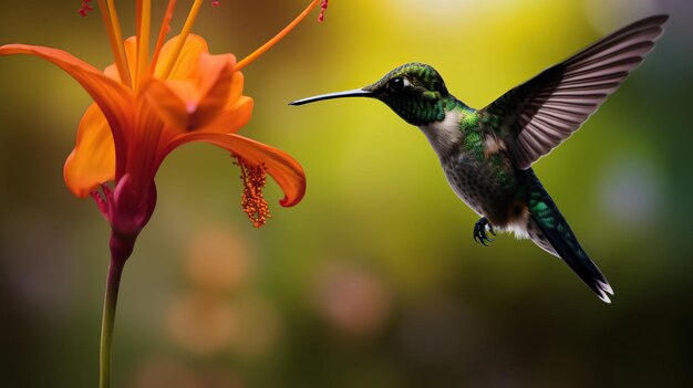 Колибри питается нектаром цветов и птиц колибри птиц цветов