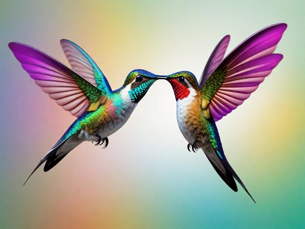 Hummingbird afbeelding kleurrijke achtergrond