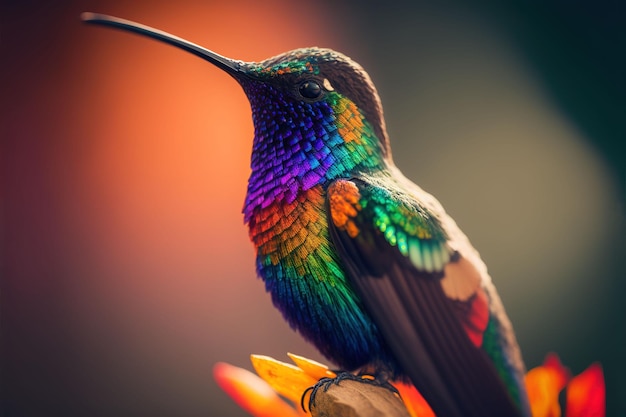 hummingbird on a flower