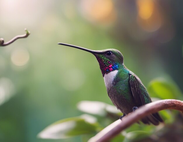 Foto un colibrì nella giungla