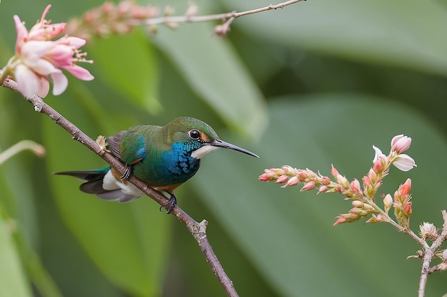 Hummingbird looking for food