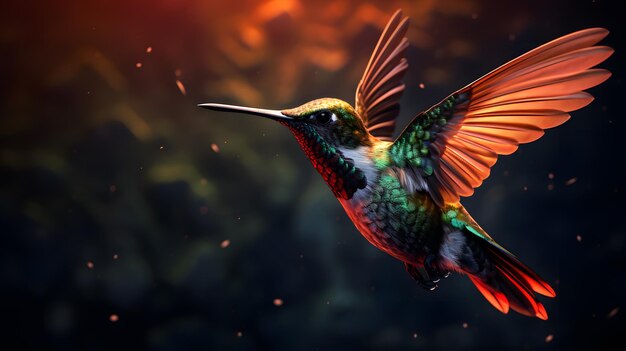 Foto il colibrì nella natura