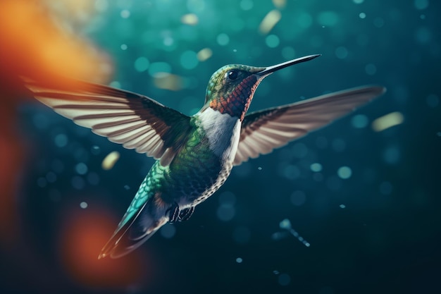 Hummingbird realistisch vliegen Genereer Ai