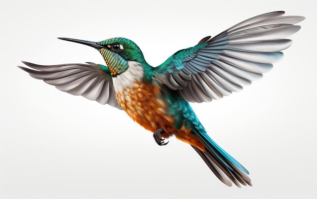 Hummingbird-voorraad op geïsoleerde achtergrond Generatieve AI