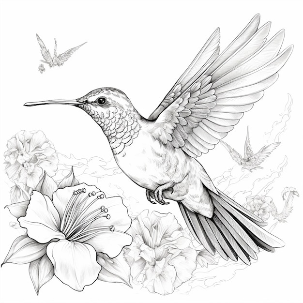 A hummingbird with the words " hummingbird " on the back of it.