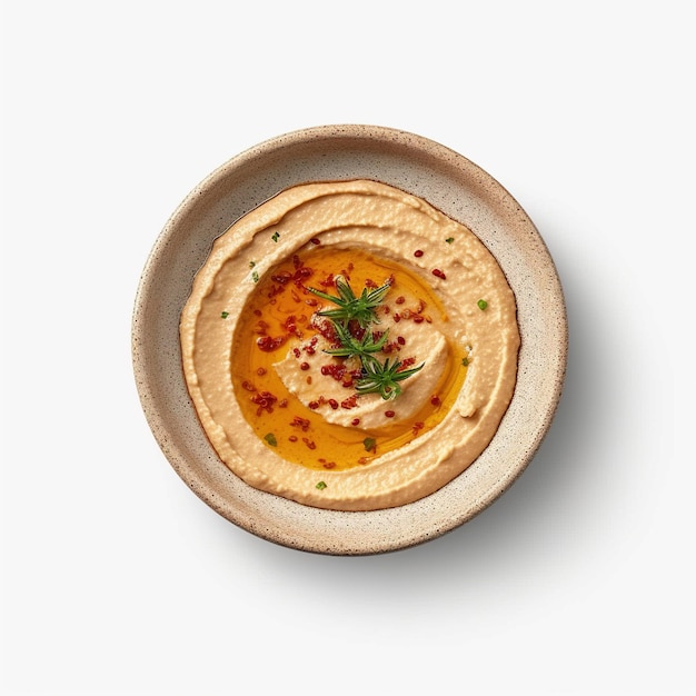 hummus geïsoleerd op een witte achtergrond