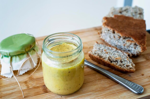 Hummus in a jar