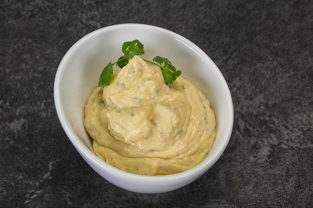 Hummus snack met olijfolie