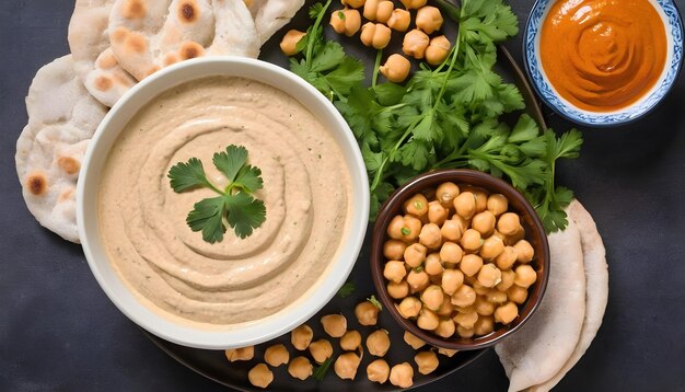 Hummus with olive oil