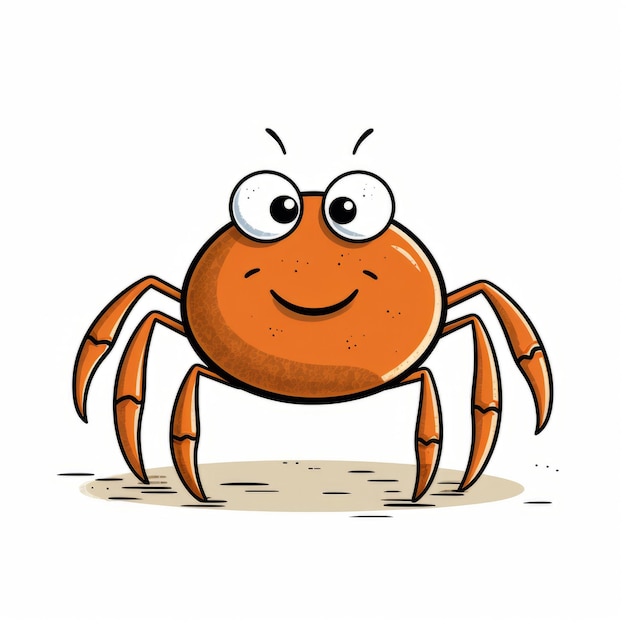Humoristische oranje krab cartoon personage vector illustratie
