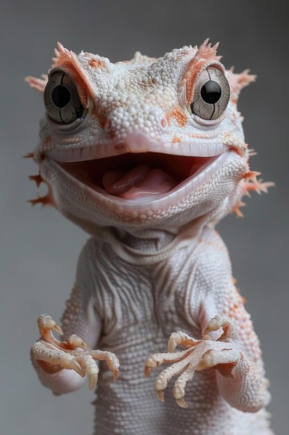 Photo a humorous animal captured against a white backdrop