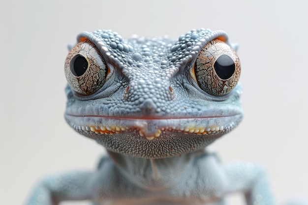 A humorous animal captured against a white backdrop