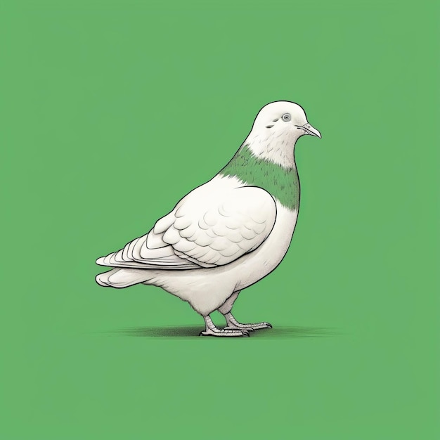 Photo humorous white dove illustration by cody ellingham