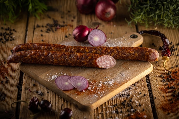 Hungarian dry sausages