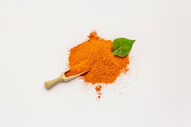 Hungarian hot paprika powder isolated