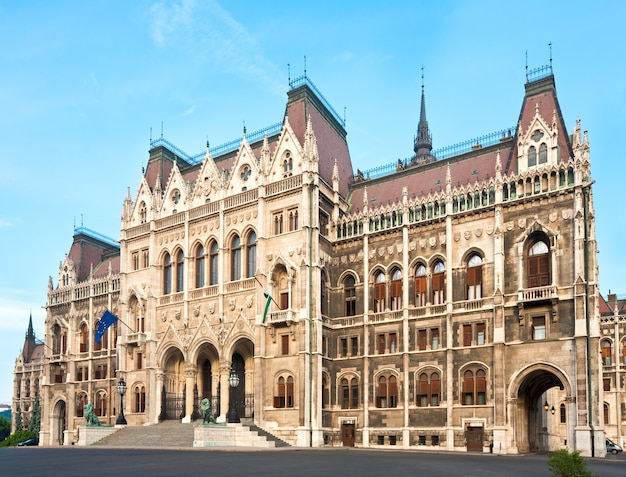 Hungarian landmark, Budapest Parliament view.