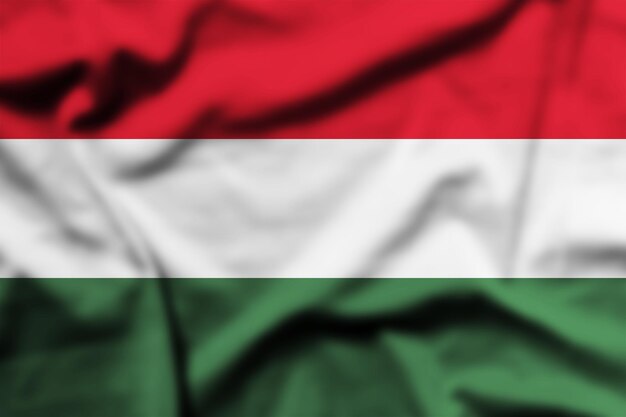 Hungary Flag Wave Close Up