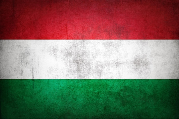 Hungary flag with grunge texture.