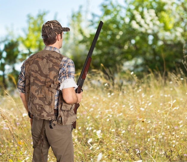 Photo hunting hunter shotgun swamp discovery dusk gun