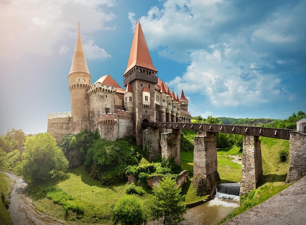 Hunyad Castle - Corvin's Castle in Hunedoara, Romania.