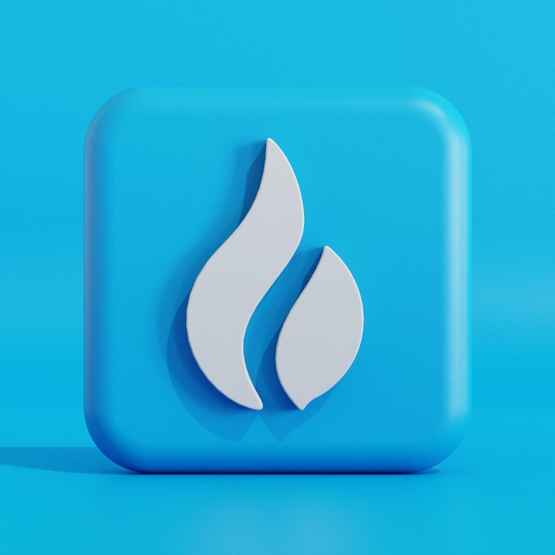 Фото Логотип символа криптовалюты huobi 3d иллюстрация