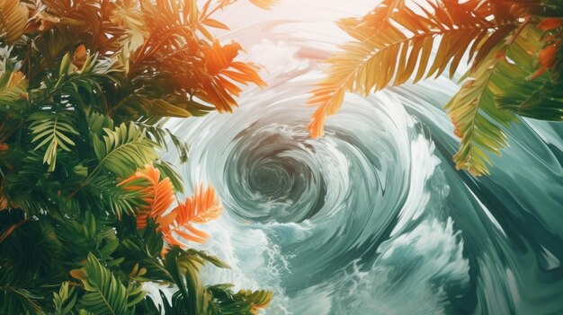 Photo hurricane natural background color hd generative ai